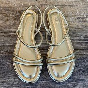 J.Crew Gold Sandals 7